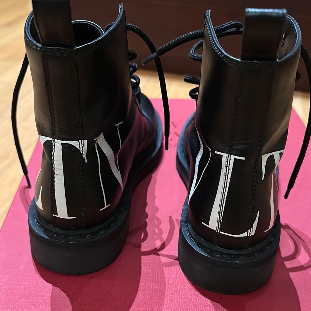 Valentino Black Leather Ankle Boots